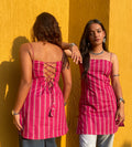 Power Pink Corset Back Kurti