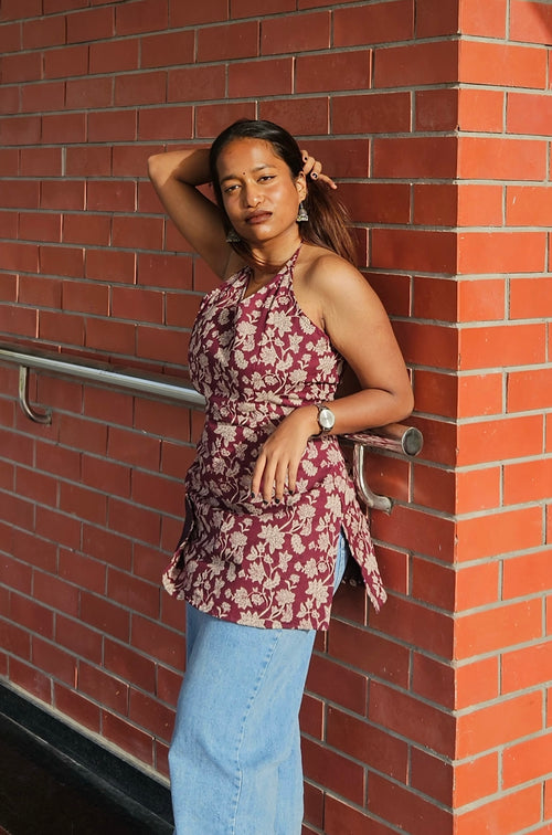 Ember Halter Neck Kurti